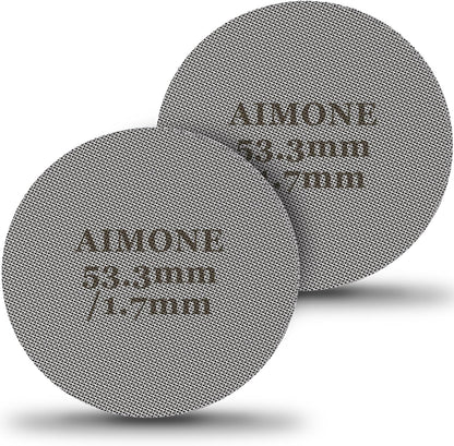 Espresso Puck Screen - Lower Shower Screen Compatible With Espresso Portafilter Filter Basket, Reusable1.7mm Thickness,150μm, 316 Stainless Steel (2, 53.3MM)