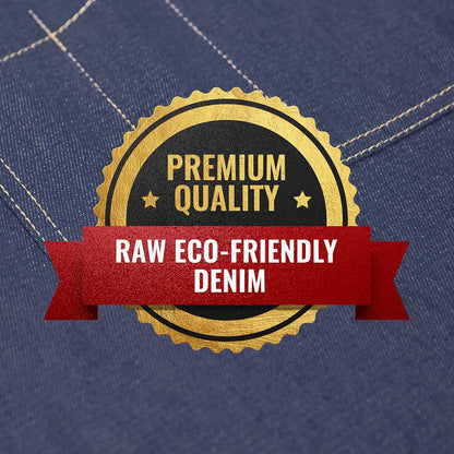 Under NY Sky Chef Apron – Professional Blue Denim – Cotton Straps - Smart Pockets - Adjustable for Men and Women – Pro Chef, Cook, Kitchen, Baker, Barista, Bartender, Server Aprons