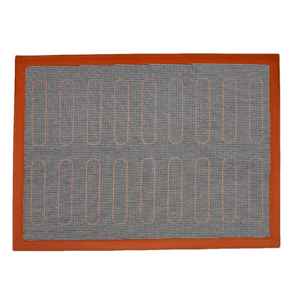 Amazon Basics Silicone Non-Stick Eclair Baking Mat, Reusable, Easy to Clean, 2 Pack, Black/Red/White, Rectangular, 15.7" x 11.8" (Previously AmazonCommercial brand)