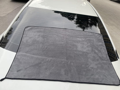 Large Microfiber Drying Towel for Car, Great Thick Soft Plush Towels, 36 x 24inches 800GSM Thickness, Quality, Washable, Absorbency No Scratch Lint Free Drying Towel (36 x 24inches,Grey-Green,1pack)