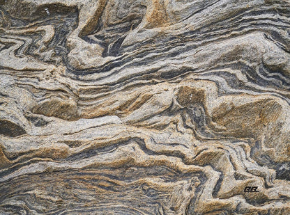 Rogue River Tactical Brown Gray Granite Stone Marbled Pattern Textured Marble Art Kitchen Glass Cutting Board Modern Decorative Gift Abstract Wavy Contrast Design