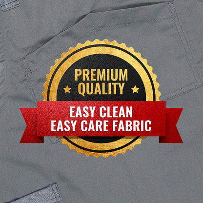 Under NY Sky Chef Apron – Professional Gray Twill – Cotton Straps - Smart Pockets - Adjustable for Men and Women – Pro Chef, Cook, Kitchen, Baker, Barista, Bartender, Server Aprons