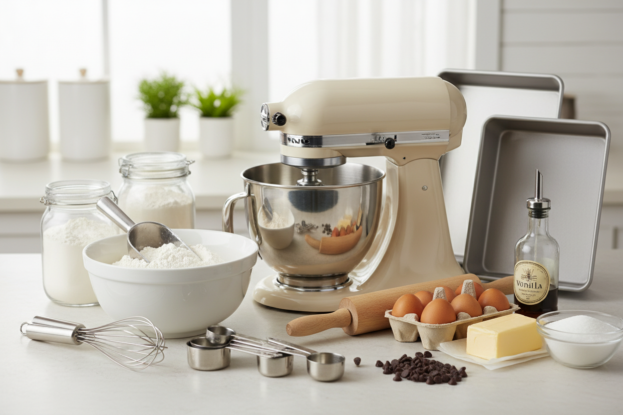 Upgrade Your Baking Game with the Essential Tools and Ingredients.